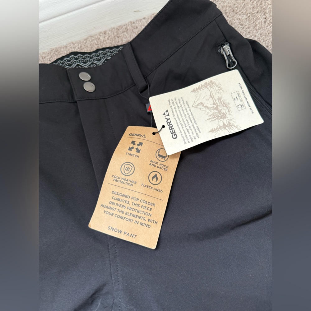NWT Gerry snowpants waterproof black size medium - Picture 4 of 7